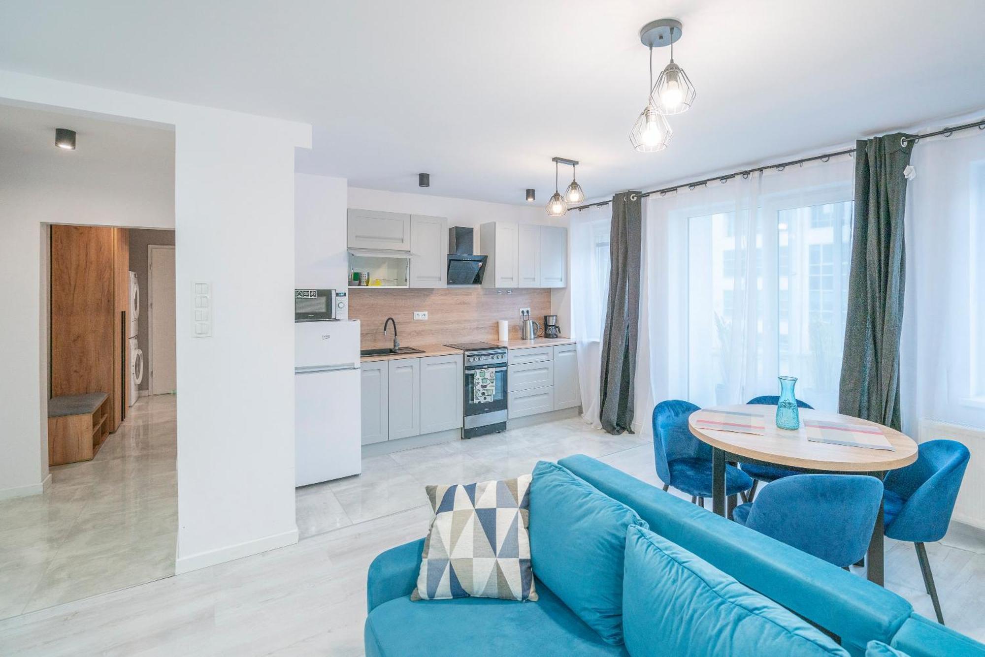 Stylowy Apartament Blue Self Check In 24H Breslavia Exterior foto